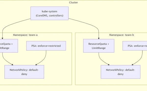 Post 1/10 — Multi-Tenancy & Security Baseline with Namespaces, Quotas, NetworkPolicies, and Pod Security Admission