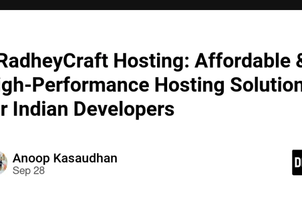 🚀 RadheyCraft Hosting: Affordable & High-Performance Hosting Solutions for Indian Developers