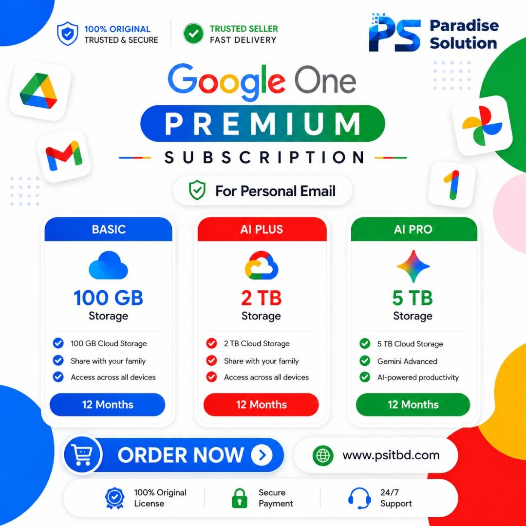 Google One Premium Subscription for Personal Email