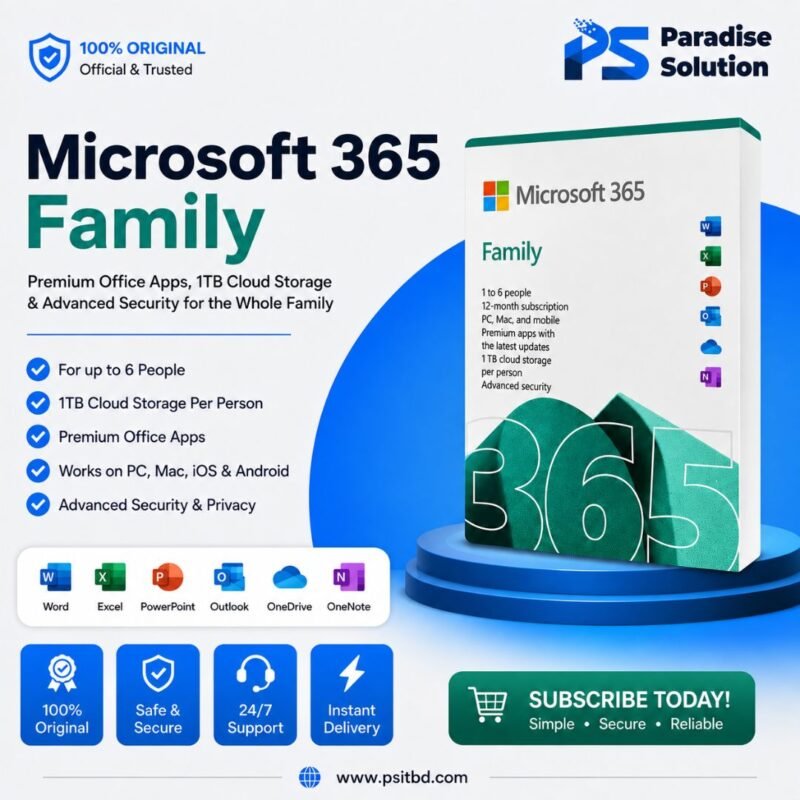 Microsoft 365 Family Subscription for Personal Email