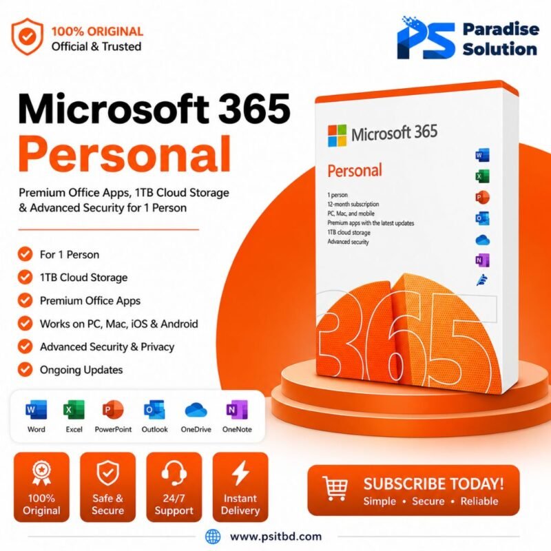 Microsoft 365 Personal Subscription for Personal Email